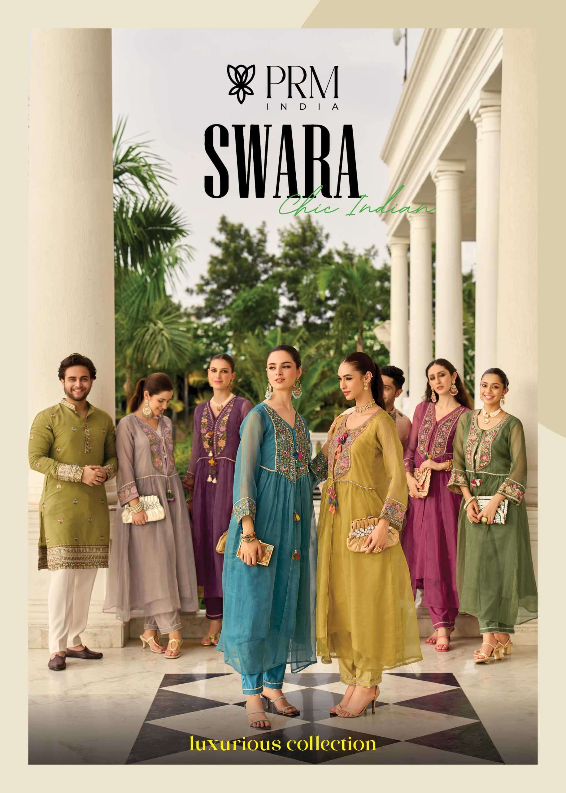 swara by prm trendz colors latest designer stylish party wear readymade kurti supplier 