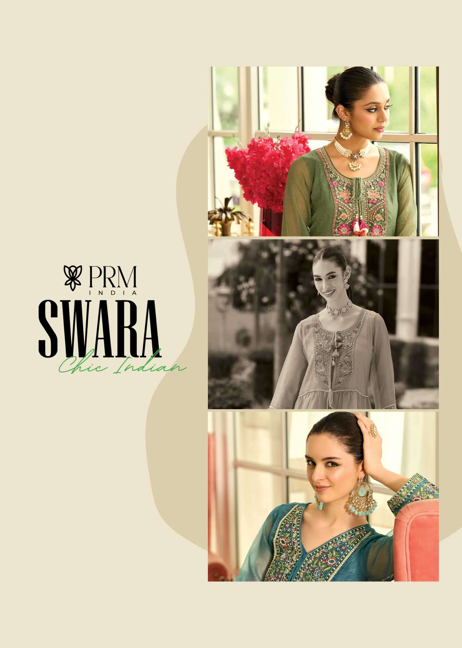 swara by prm trendz colors latest designer stylish party wear readymade kurti supplier 