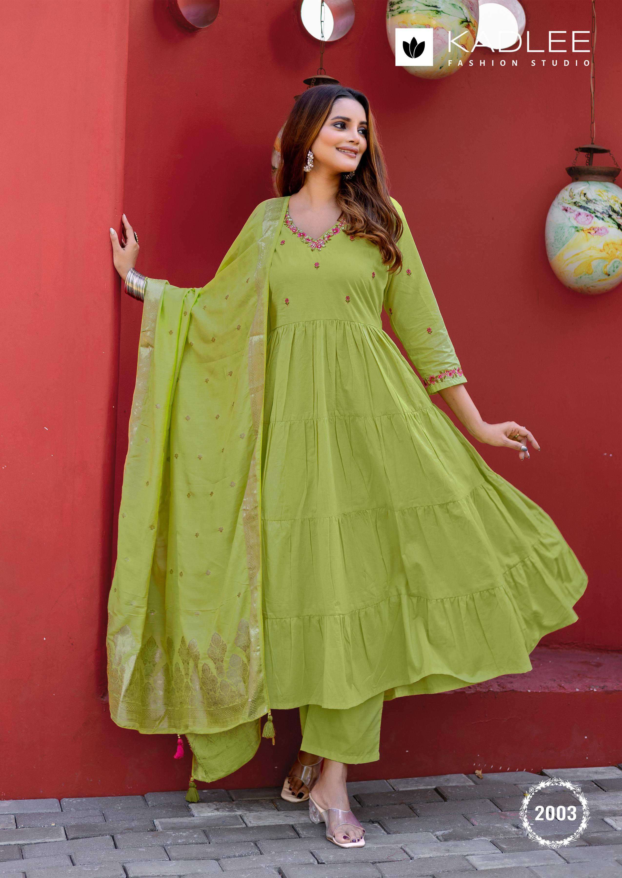 taneja by kadlee colors latest designer causal wear readymade salwar kameez wholesaler surat