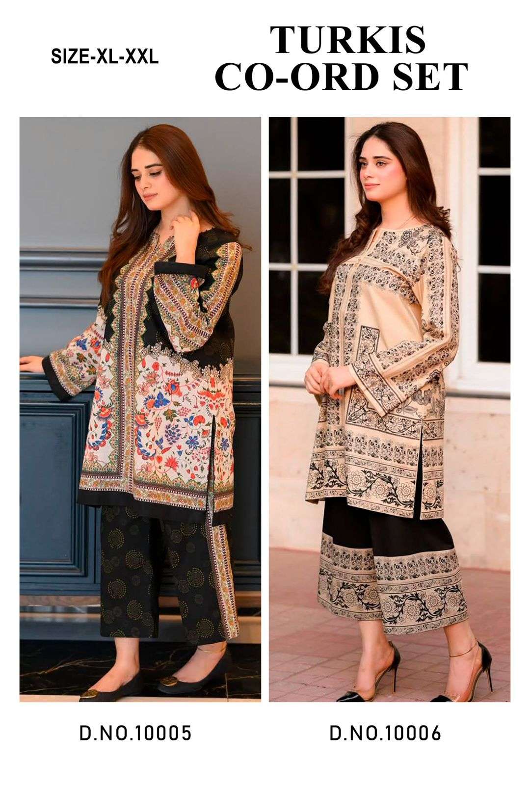 turkis co-ord set-2 by iznik colors designer casual wear readymade cord set supplier 