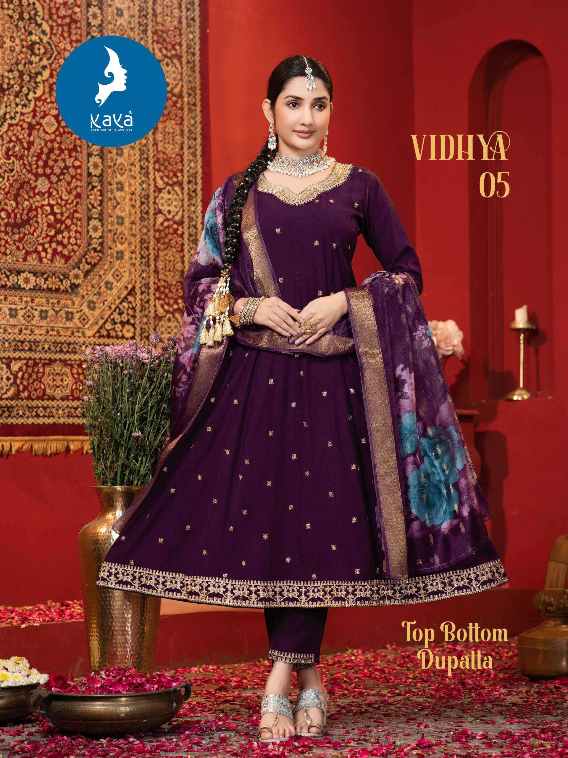 vidhya by kaya colors exclusive designer party wear readymade anarakli style collection surat