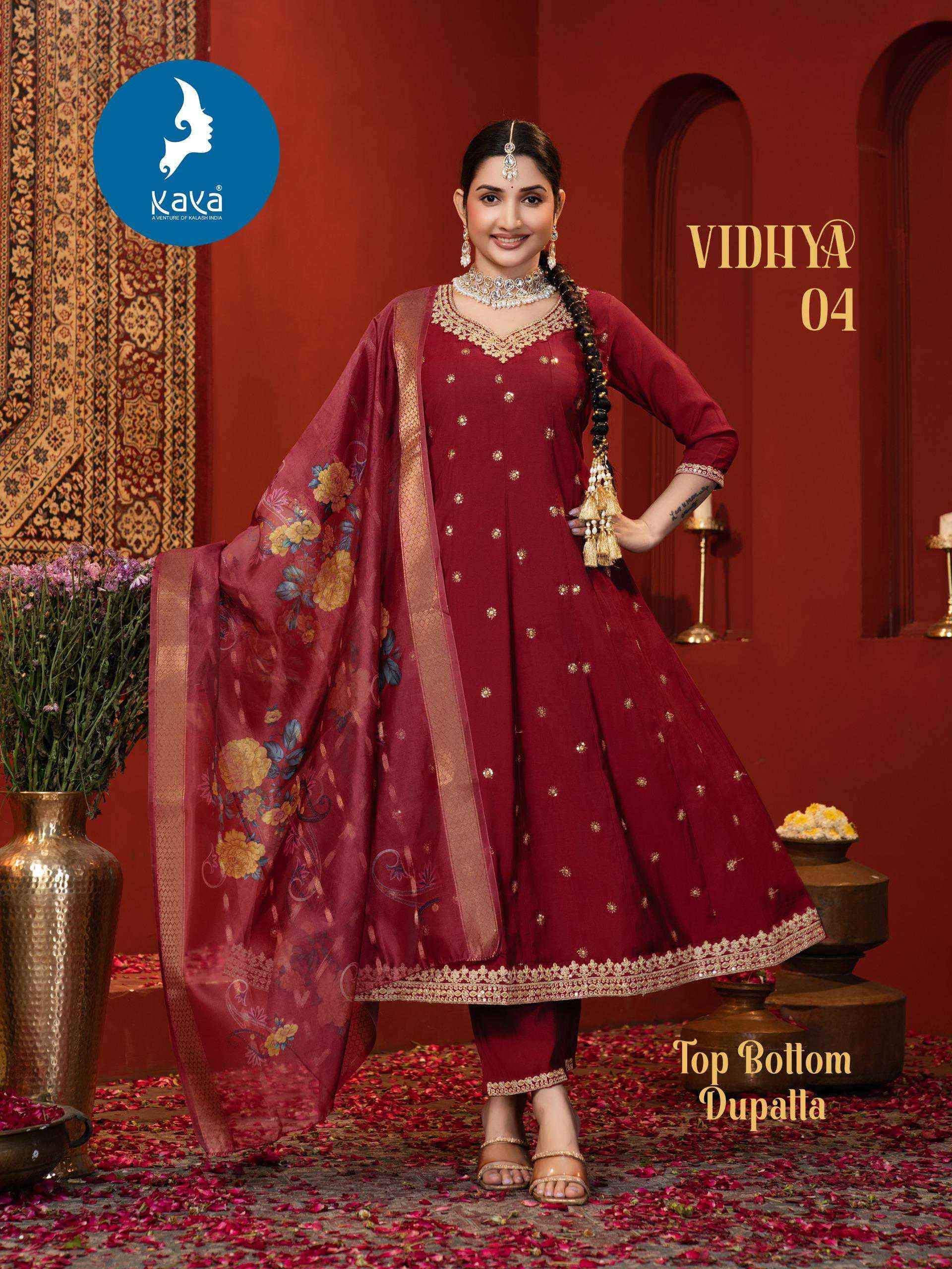vidhya by kaya colors exclusive designer party wear readymade anarakli style collection surat