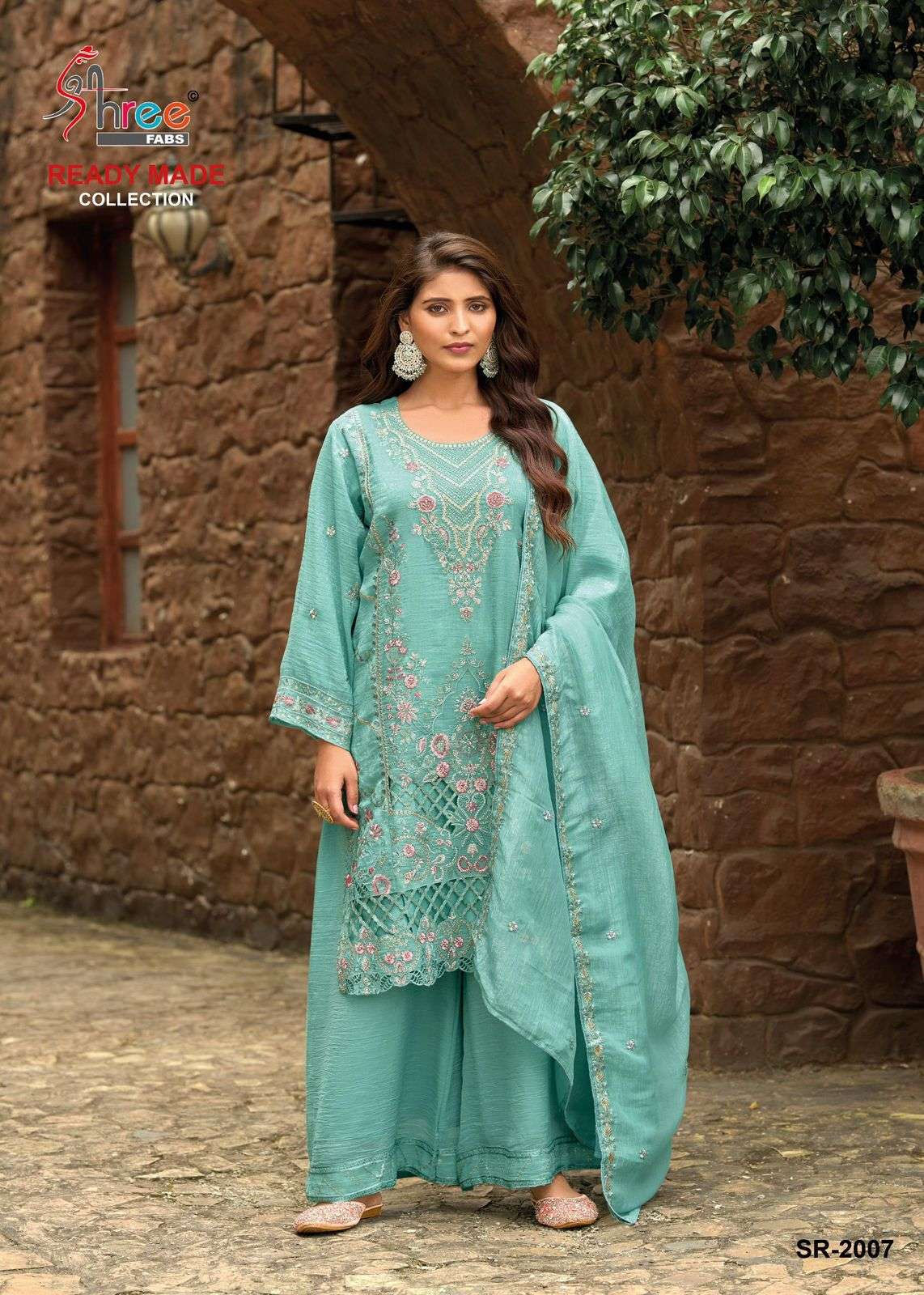 2007 by shree fabs colors fancy work designer readymade plazo suit wholesale price surat