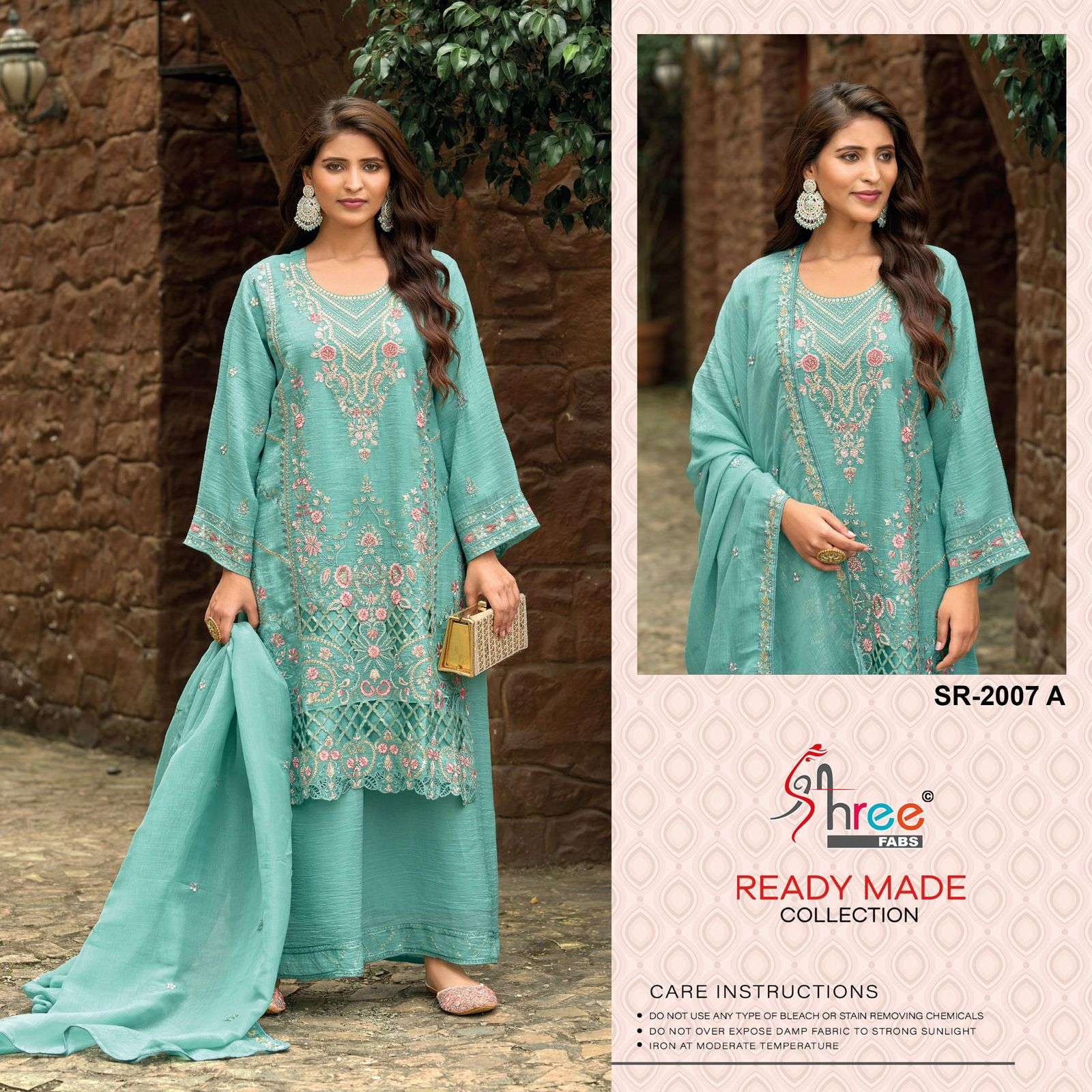 2007 by shree fabs colors fancy work designer readymade plazo suit wholesale price surat