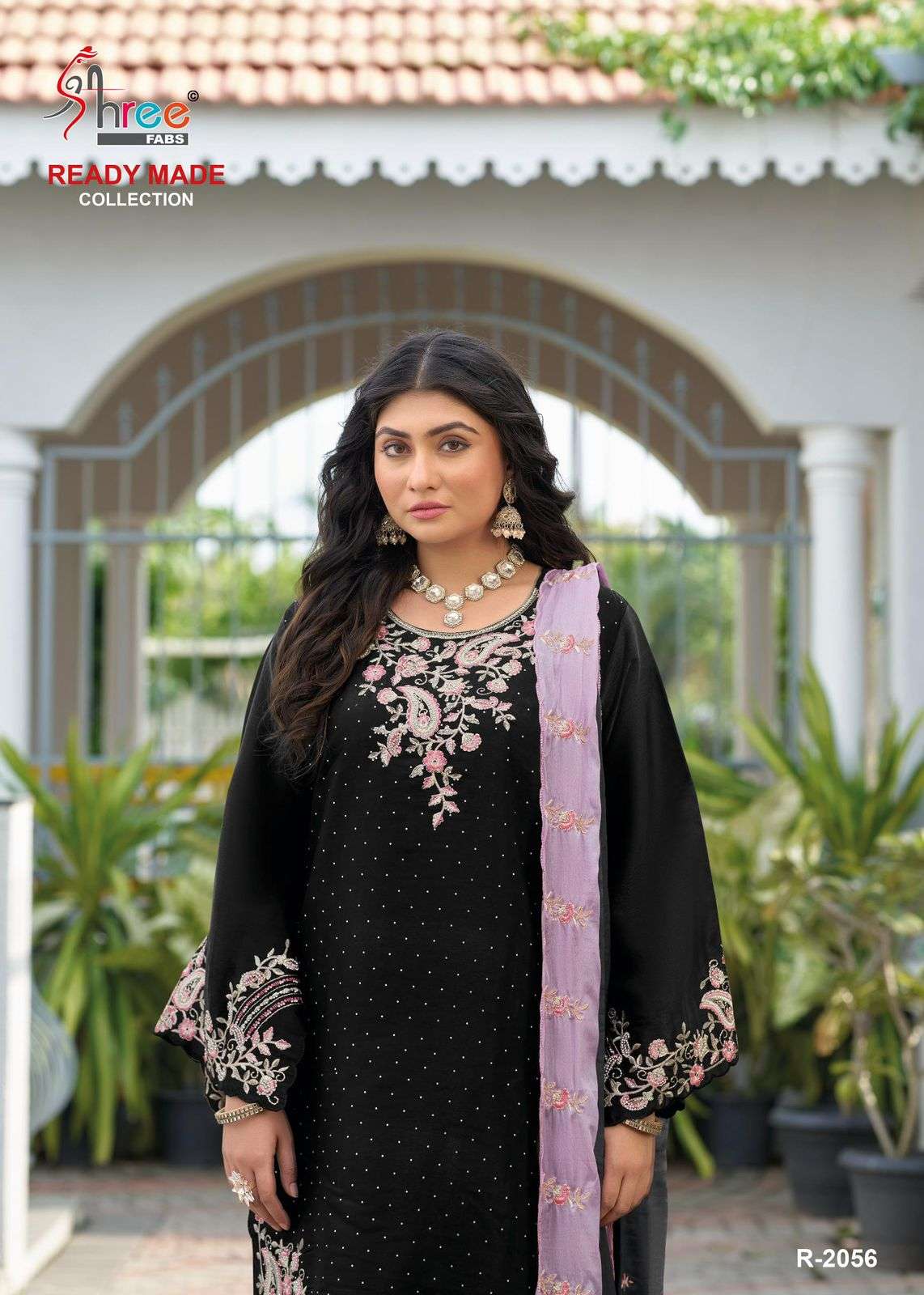 2056 by shree fabs colors satin silk designer readymade plazo suit wholesale price surat