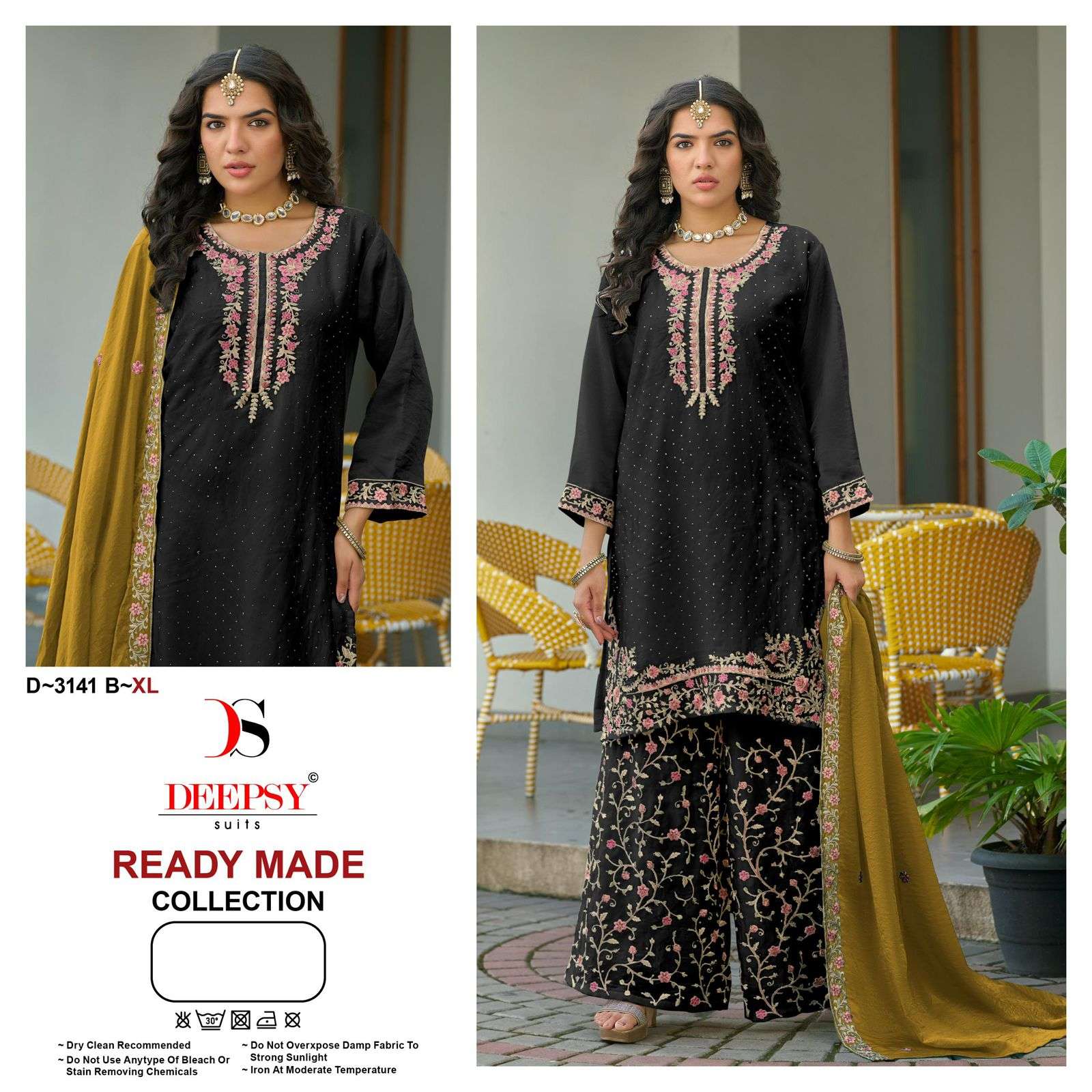 3141 by deepsy suit colors heavy embroidered designer satin readymade suit wholesale price surat