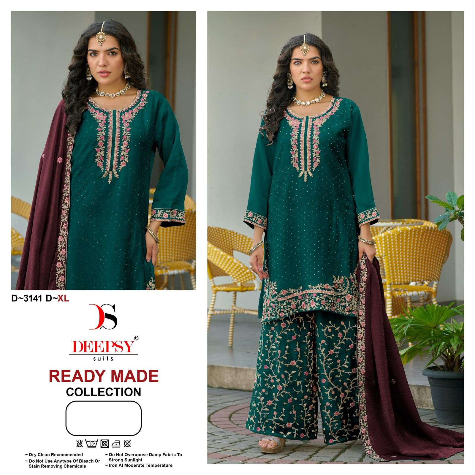 3141 by deepsy suit colors heavy embroidered designer satin readymade suit wholesale price surat