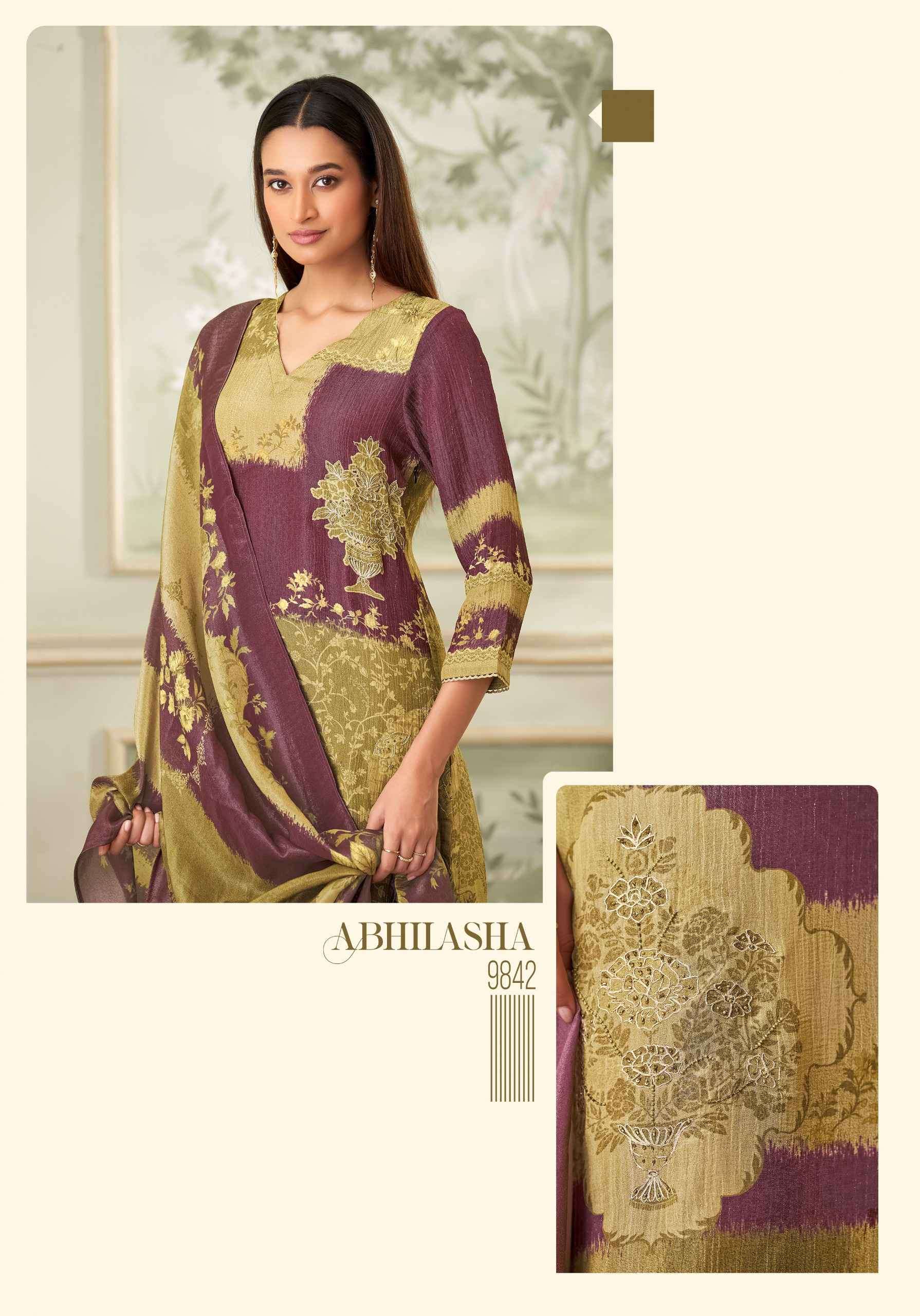 abhilasha by t&m colors tissue crush digital printed salwar kmaeez wholesale price surat