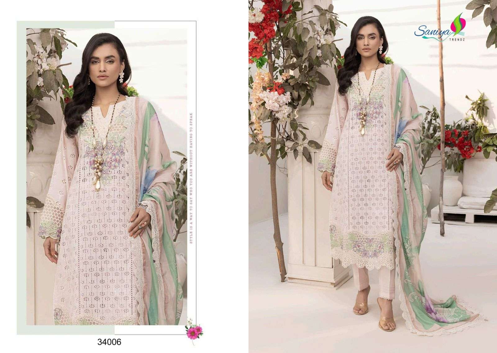 adan libas vol-34 by saniya trendz colors fancy embroiderd cotton salwar kameez wholesale price surat