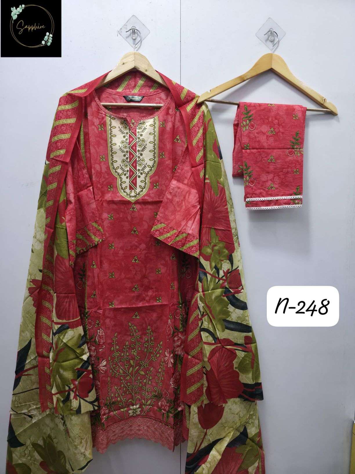 agha noorain-248 by sapphire colors lawn desogner readymade salwar kameez wholesale price surat