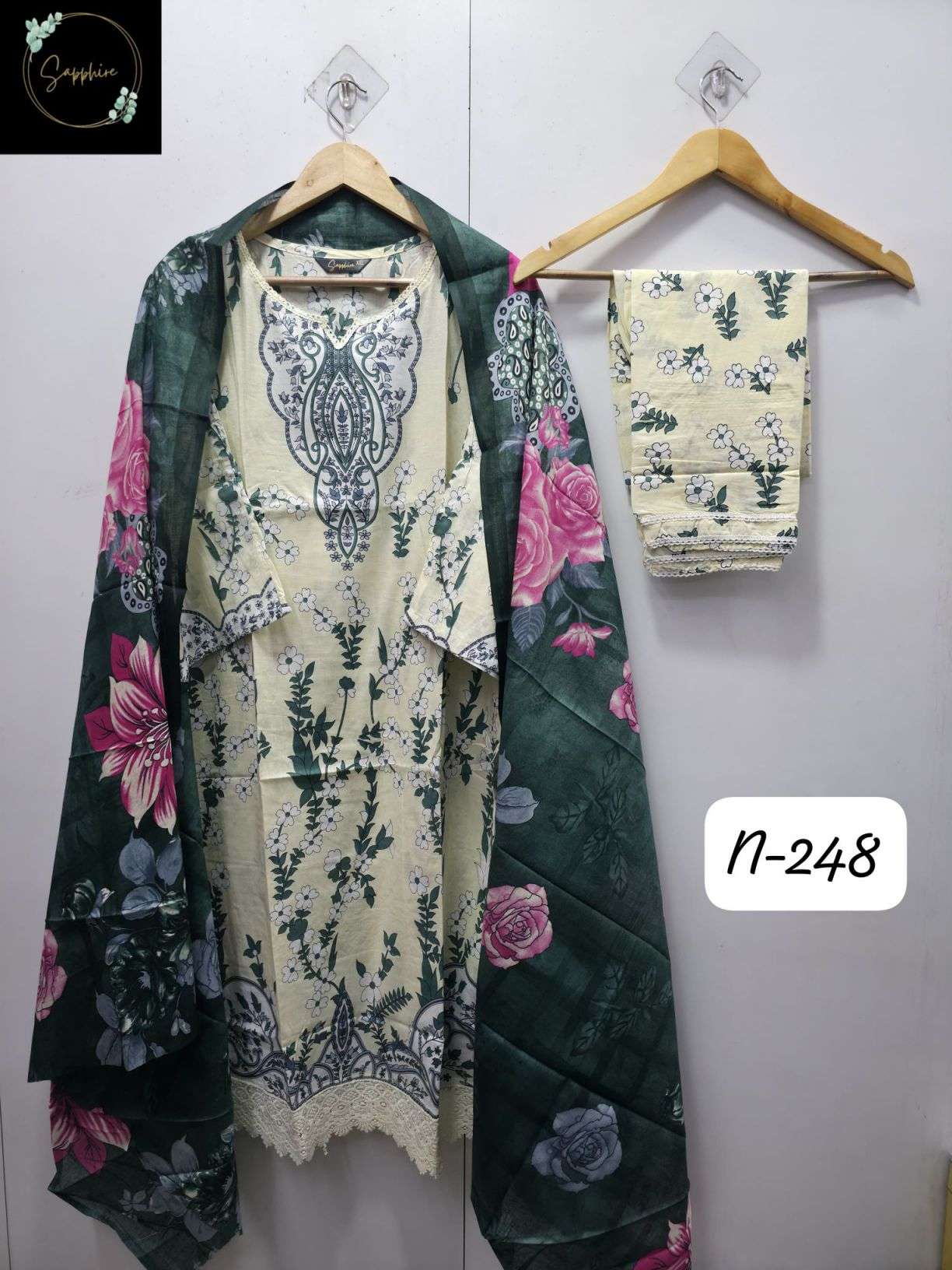 agha noorain-248 by sapphire colors lawn desogner readymade salwar kameez wholesale price surat