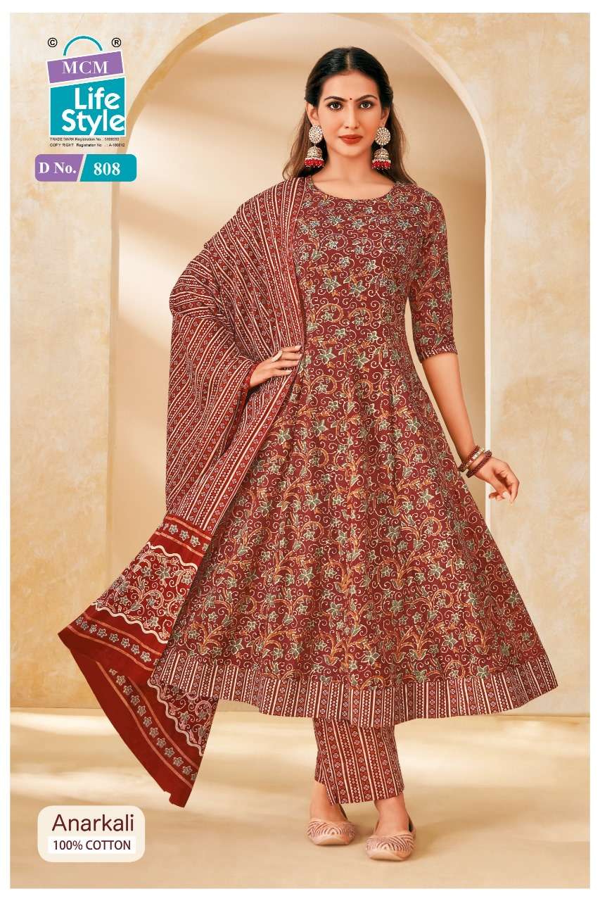 anarjali vol-8 by mcm lifestyle colors anarkali style cotton readymade salwar kameez wholesale price surat