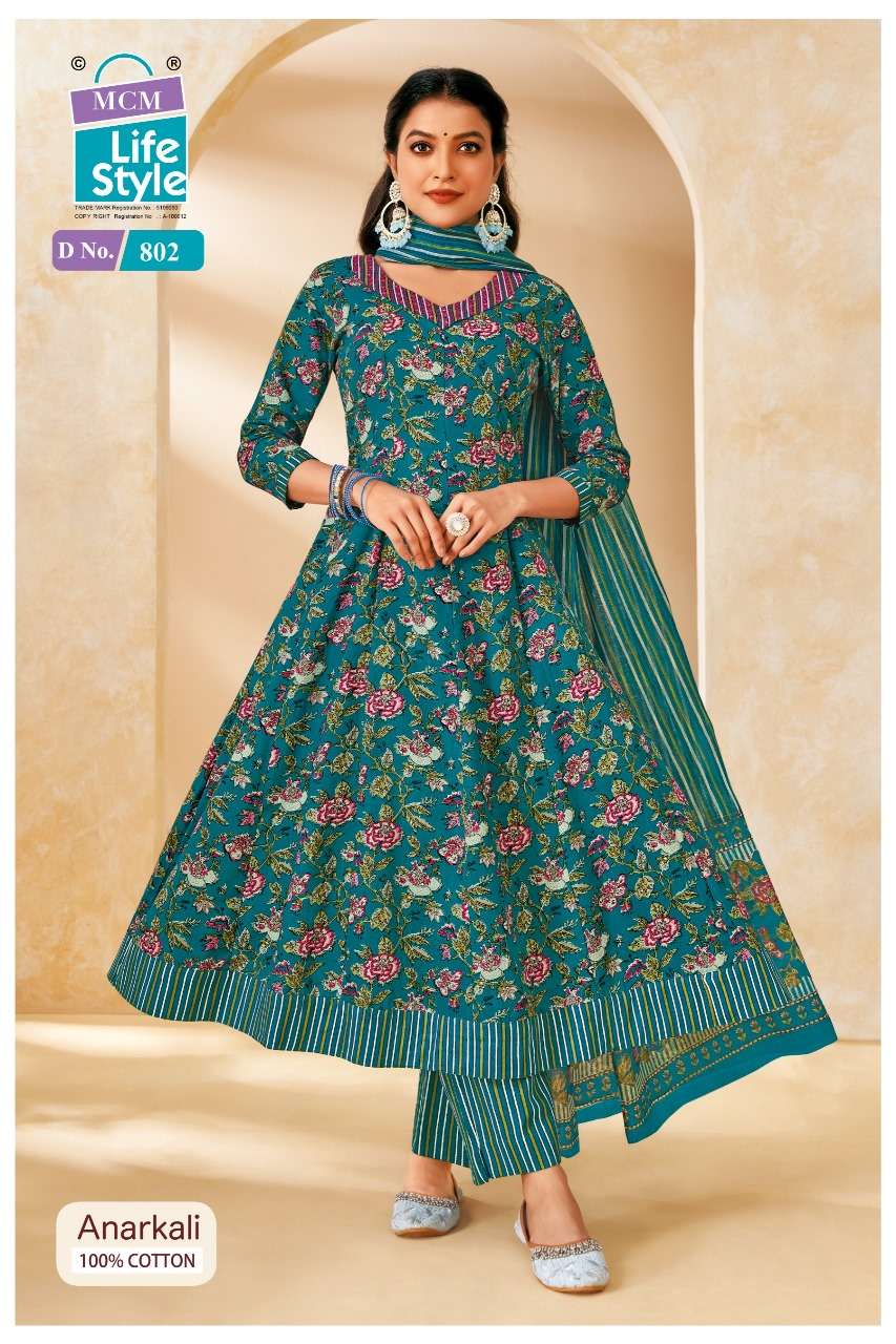 anarjali vol-8 by mcm lifestyle colors anarkali style cotton readymade salwar kameez wholesale price surat