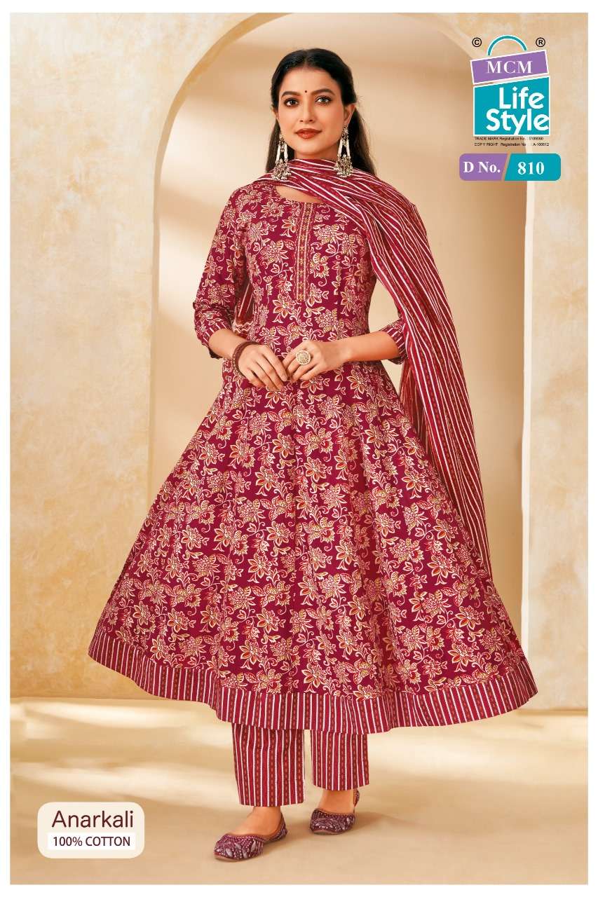 anarjali vol-8 by mcm lifestyle colors anarkali style cotton readymade salwar kameez wholesale price surat