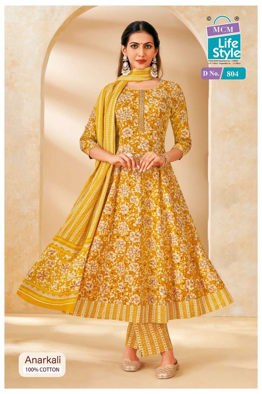 anarjali vol-8 by mcm lifestyle colors anarkali style cotton readymade salwar kameez wholesale price surat