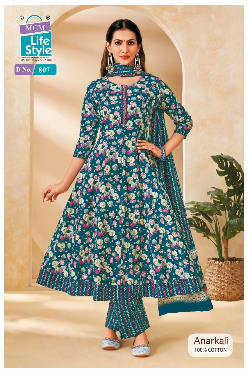 anarjali vol-8 by mcm lifestyle colors anarkali style cotton readymade salwar kameez wholesale price surat