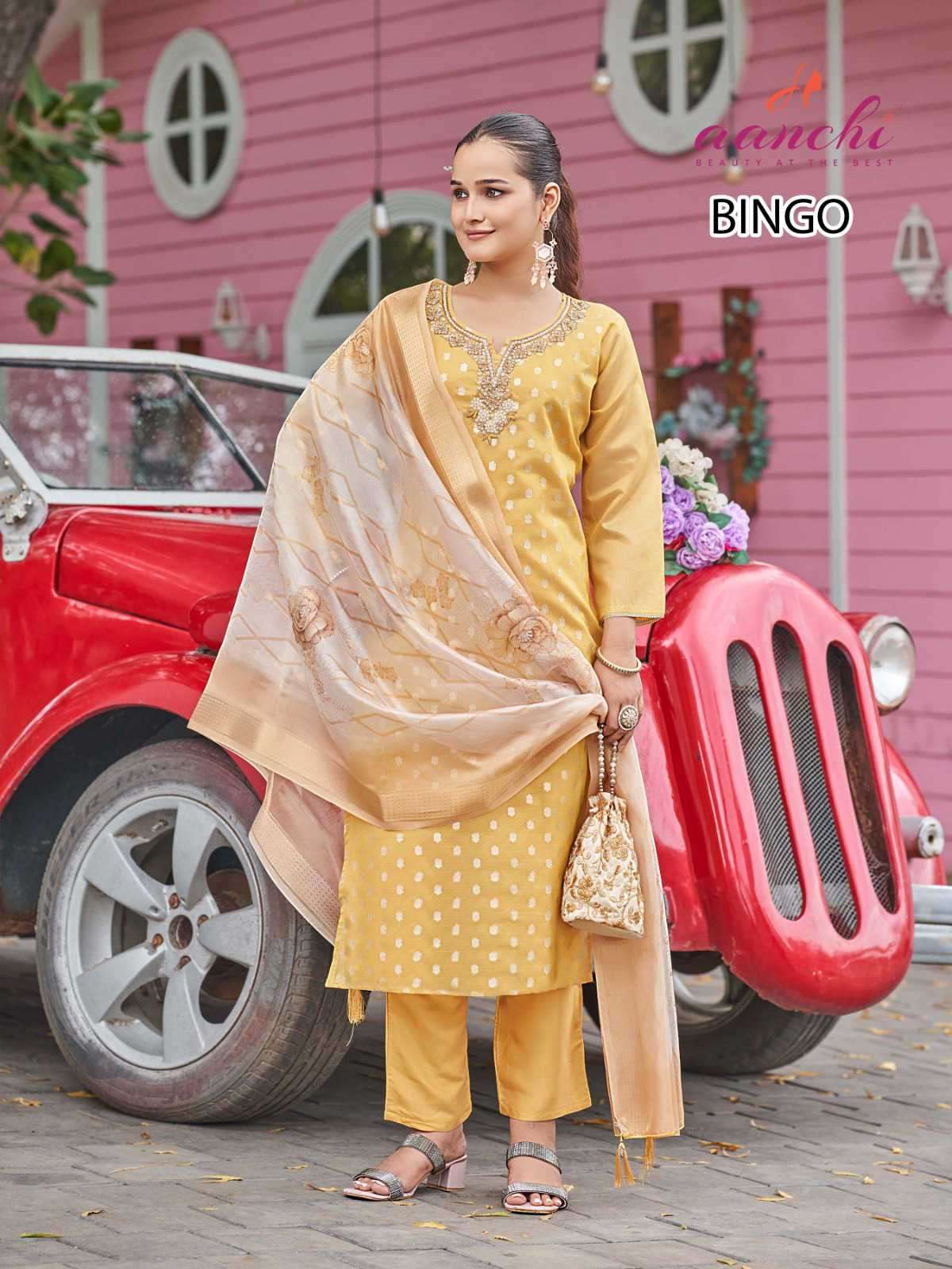 bingo by aanchi colors straight cut designer readymade kurti wholesale price surat
