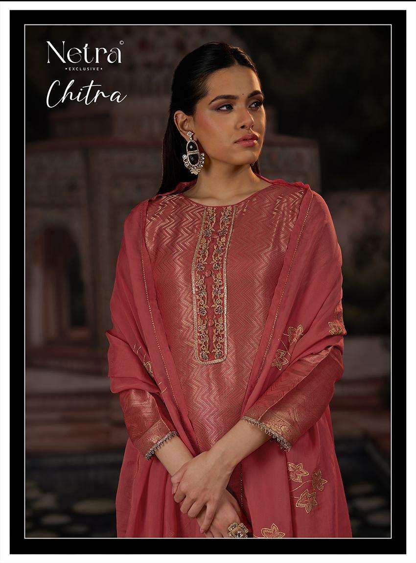 chitra by netra 1120 colors bemberg silk embroidered salwar kameez wholesale price surat