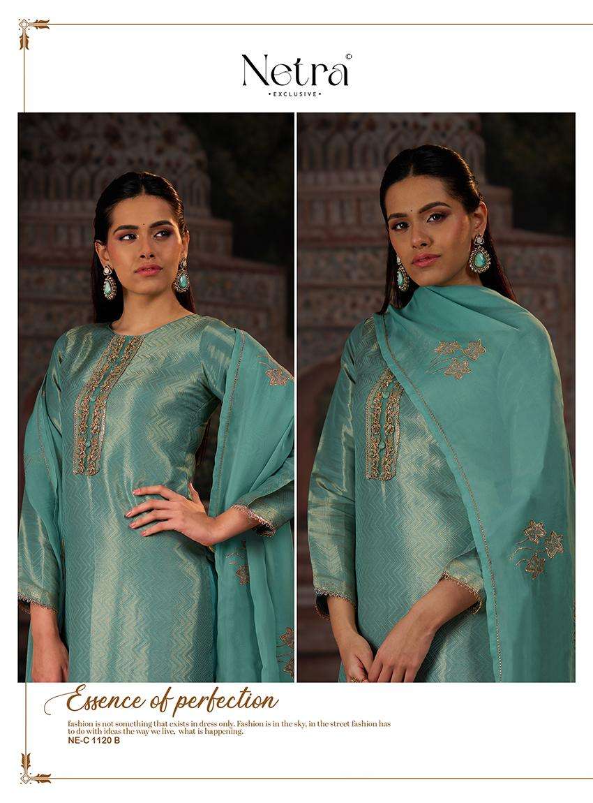 chitra by netra 1120 colors bemberg silk embroidered salwar kameez wholesale price surat