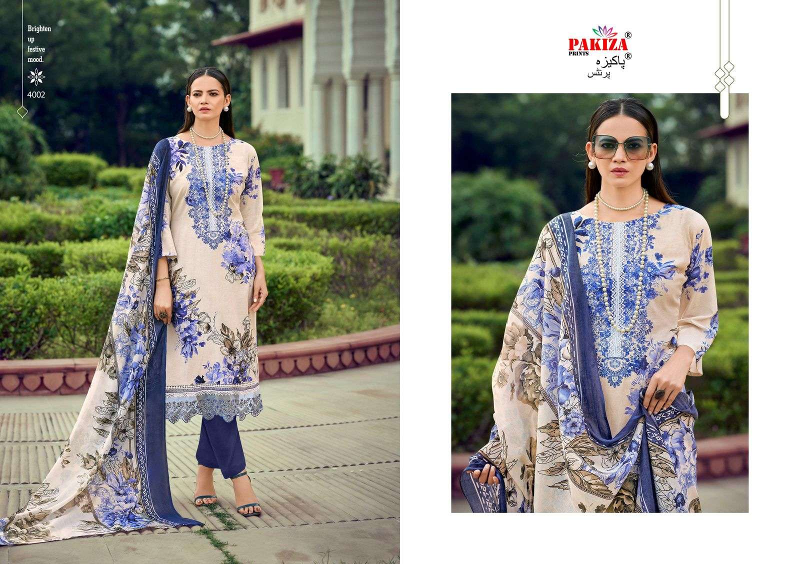 flora vol-4 by pakiza print colors lawn with heavy kashmirir work salwar kameez wholesale price surat