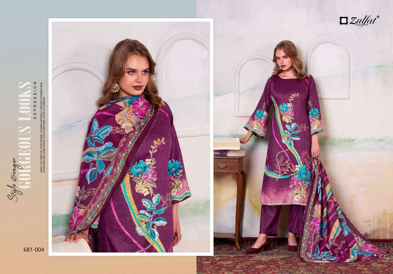 hayat by zulfat designer suit colors jam ctton latest designer suit wholesale price surat