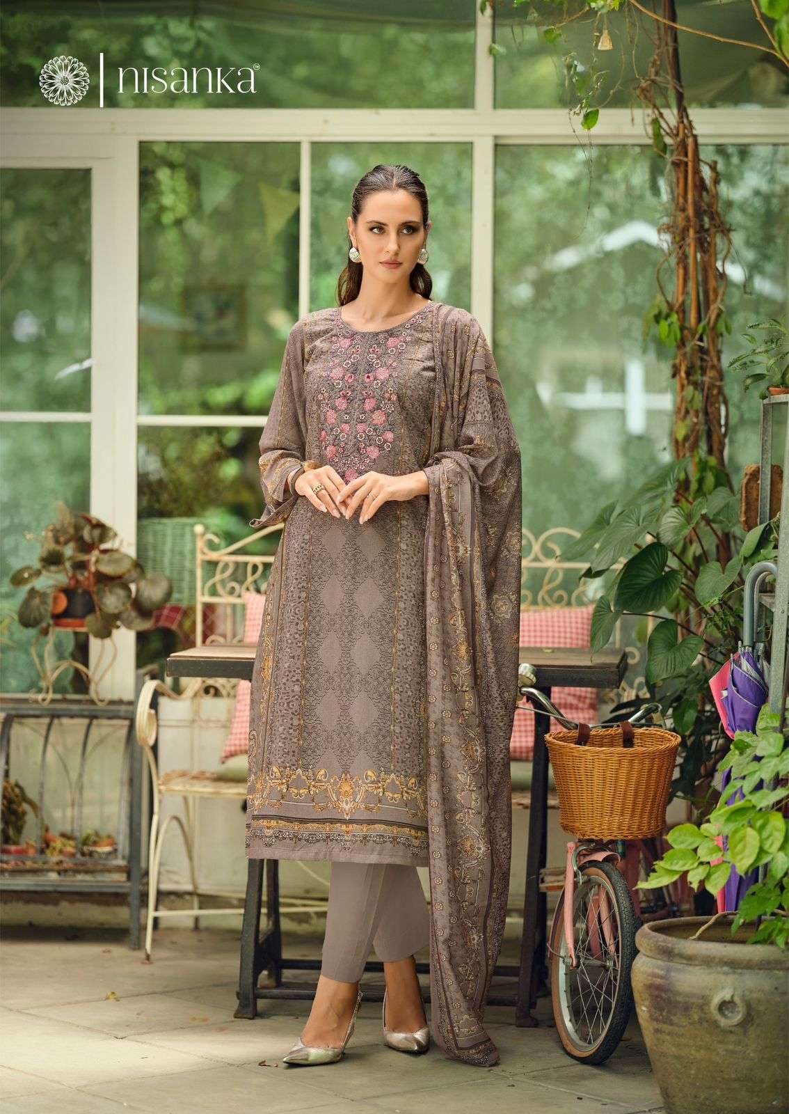hermitage aykaa jam satin print with embroidered salwar kameez wholesale price surat