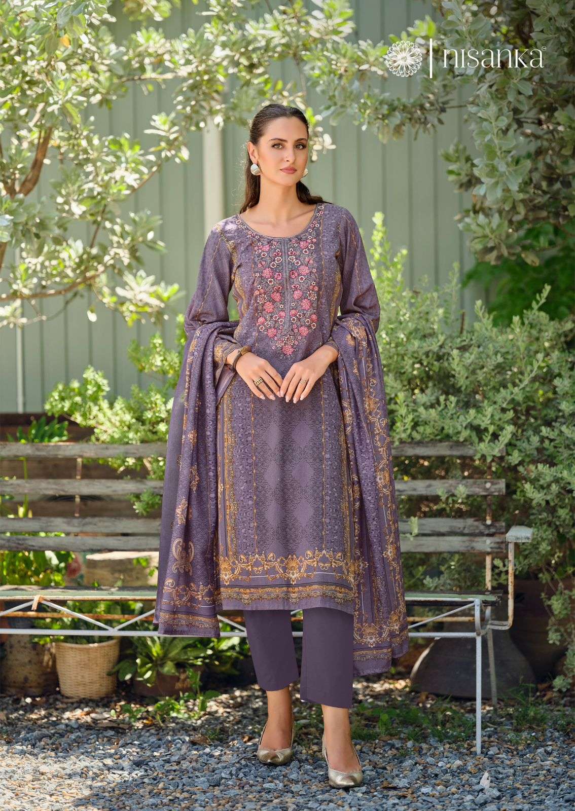 hermitage aykaa jam satin print with embroidered salwar kameez wholesale price surat