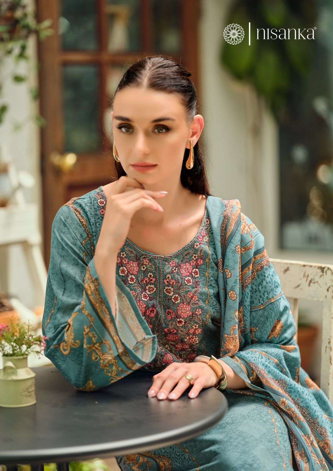 hermitage aykaa jam satin print with embroidered salwar kameez wholesale price surat