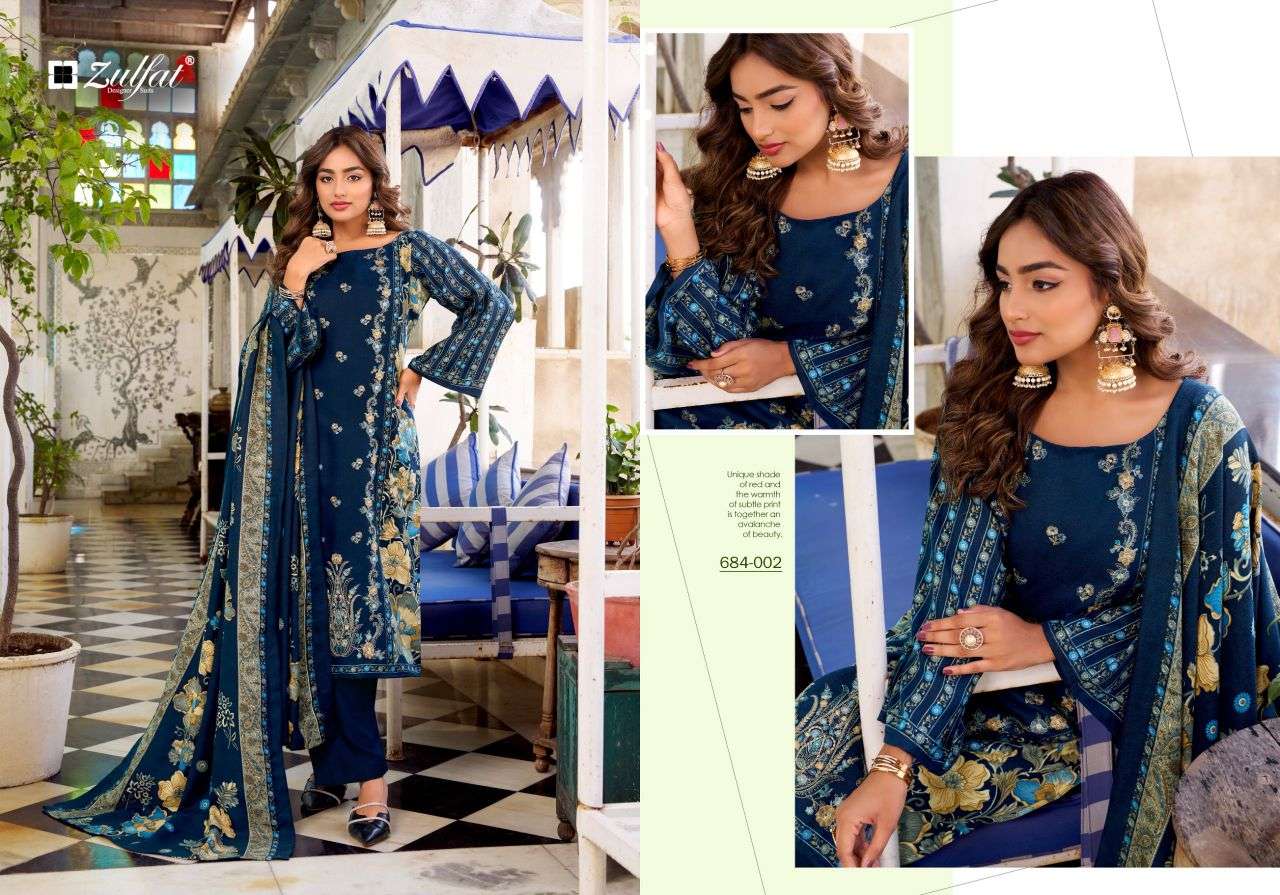 humaira by zulfat designer suit colors heavy embroidered pashmina salwar kameez wholeslae price surat