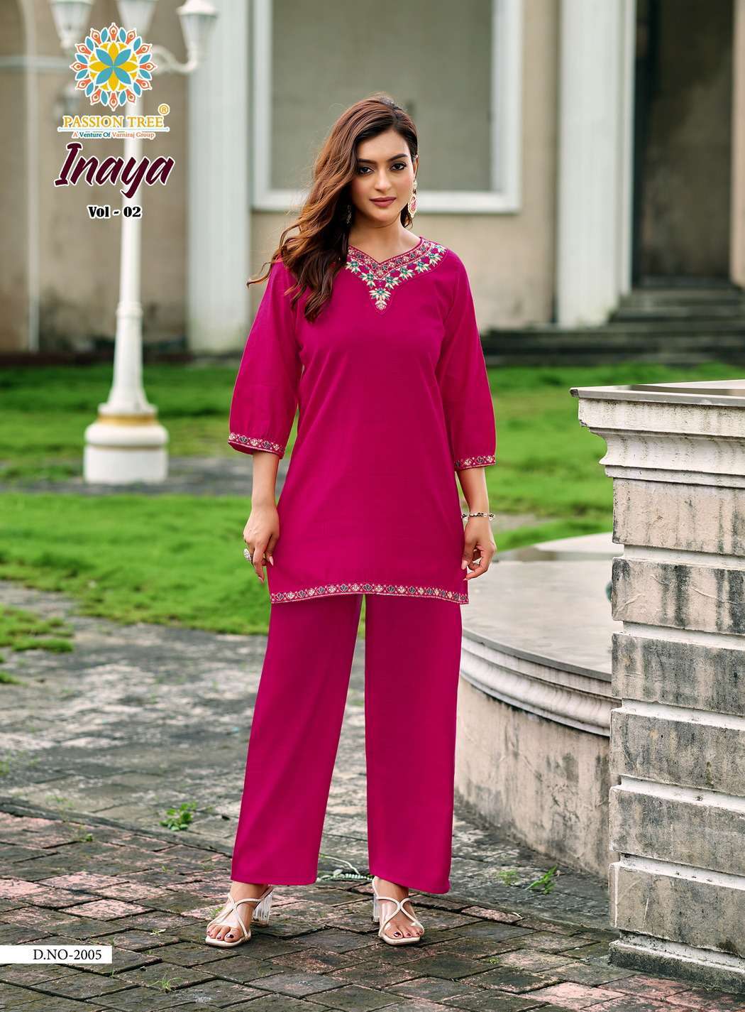 inaya vol-2 by passion tree 2001-2008 series vertican designer readymade cord set wholesale price surat