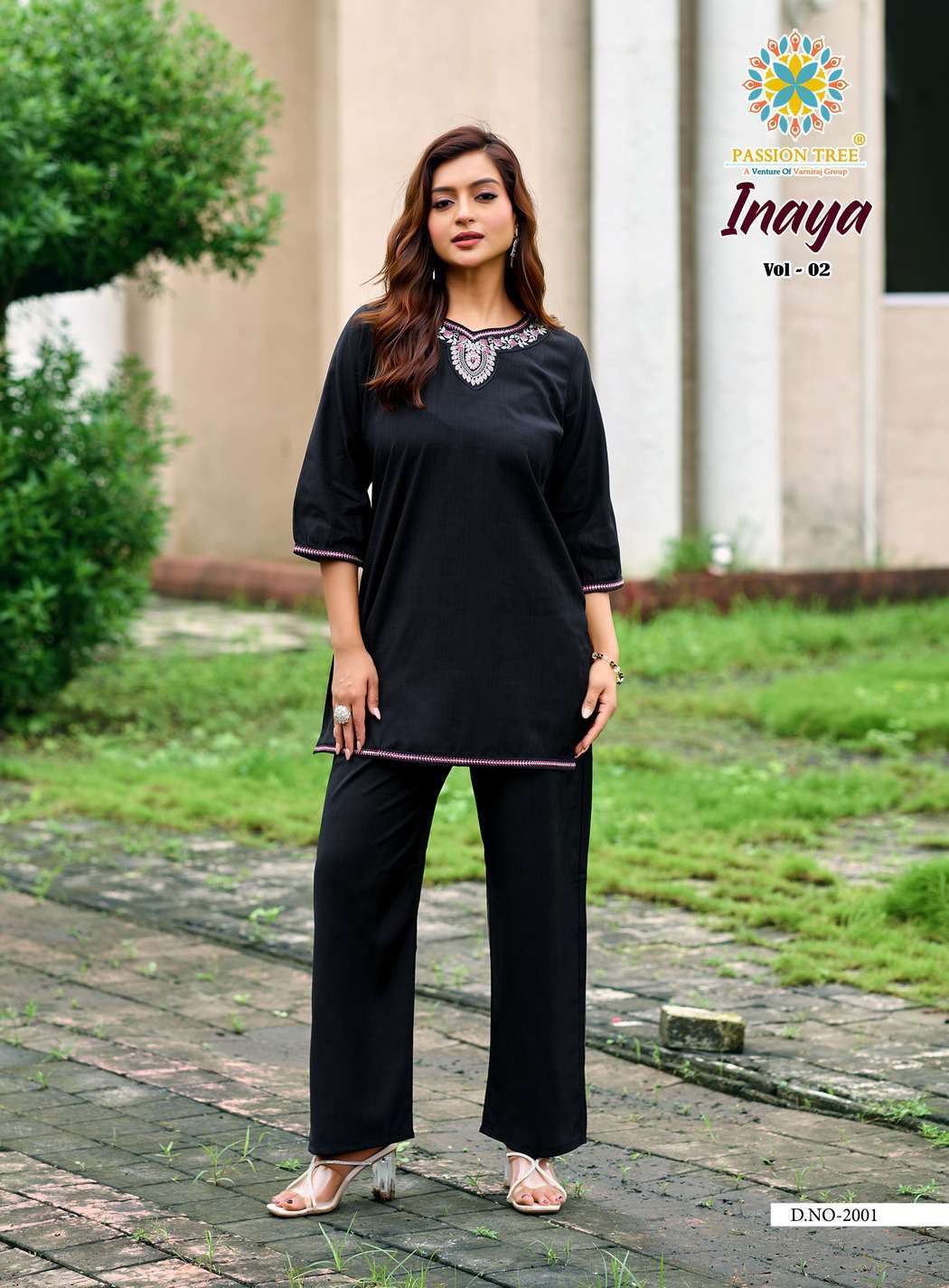 inaya vol-2 by passion tree 2001-2008 series vertican designer readymade cord set wholesale price surat