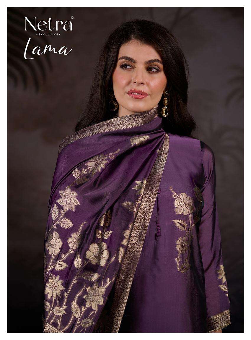 lama by netra 1138 colors fancy handwork visocse woven jacquard salwar kmeeza wholesale price surat