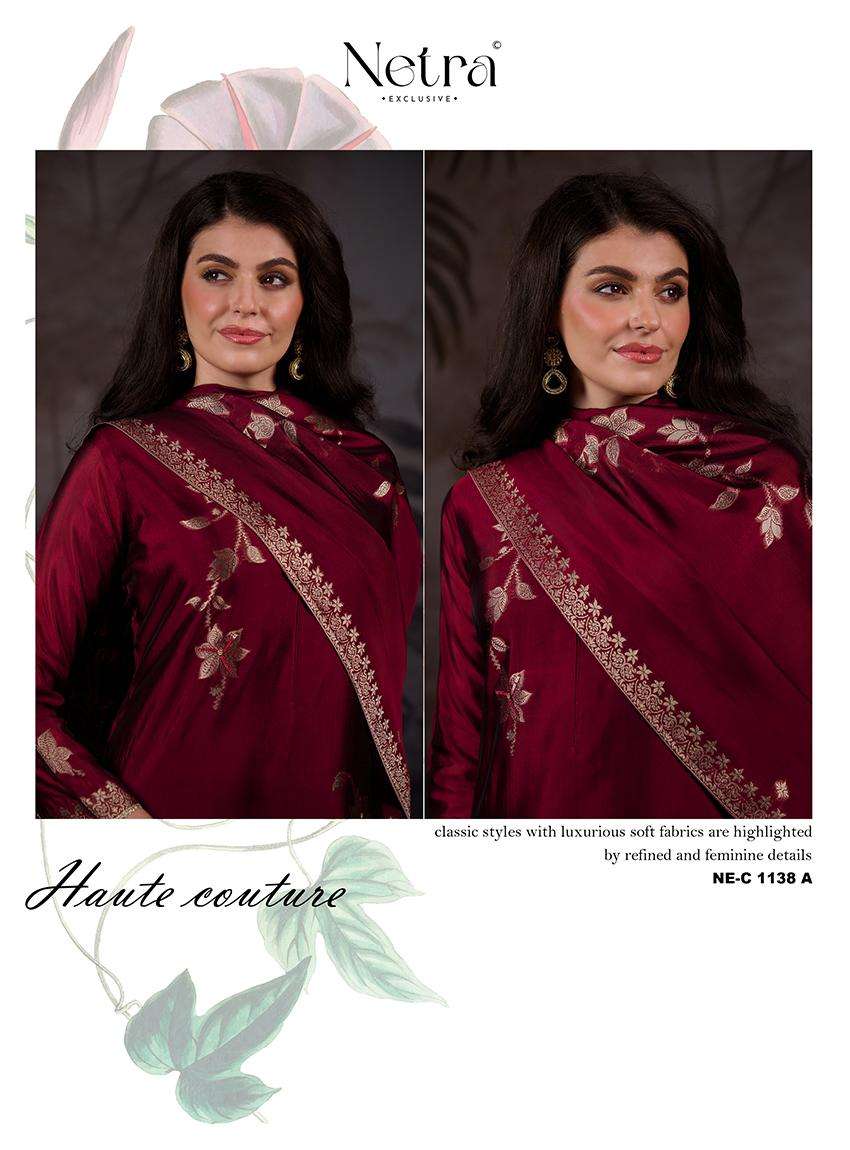lama by netra 1138 colors fancy handwork visocse woven jacquard salwar kmeeza wholesale price surat