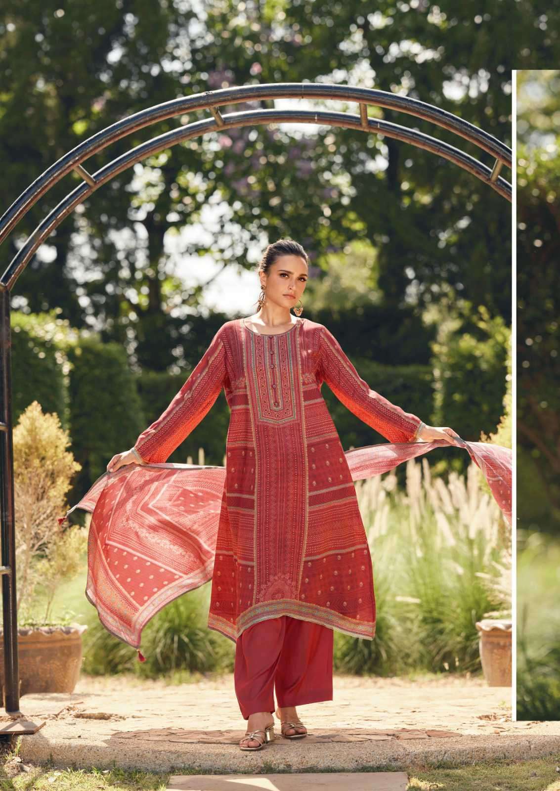 maaya by hermitage exclusive designer bemberg satin salwar kameez wholesale price surat