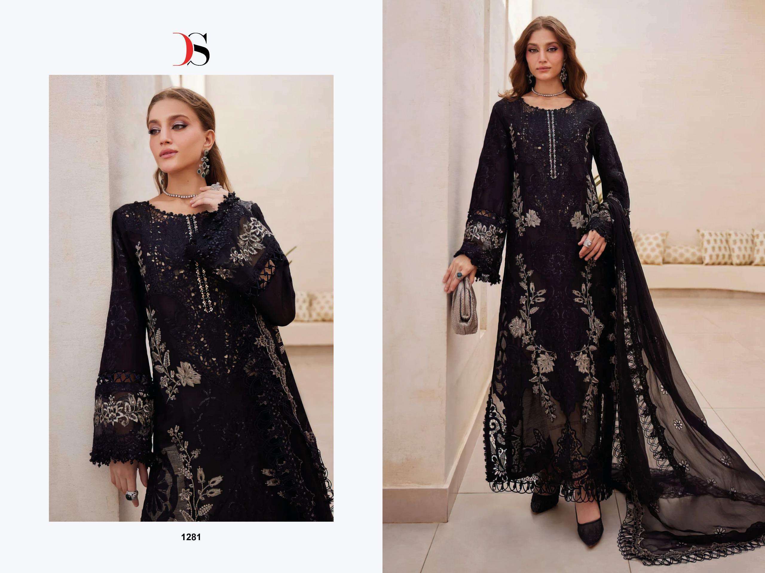 maria b 25-2 nx by deepsy suit 1281-1285 series cotton embroidered