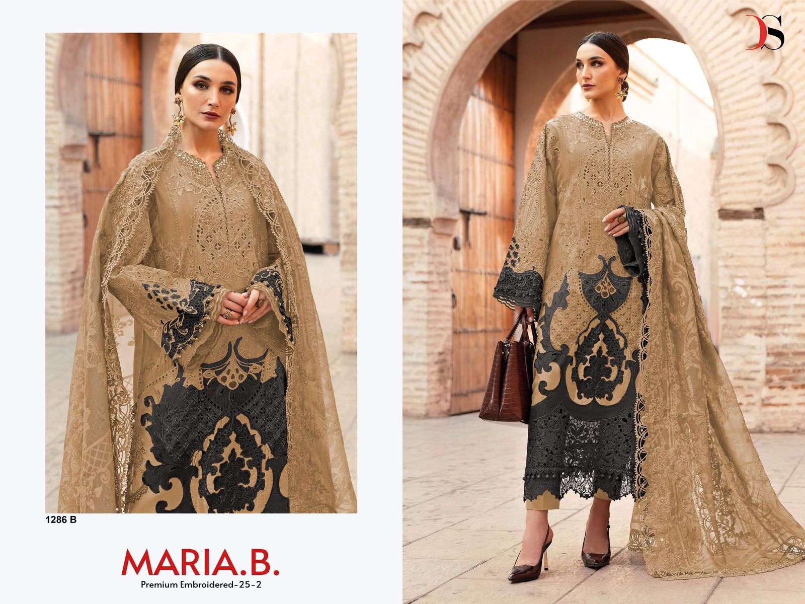 maria b premium embroidered 25-2by deepsy suit colors cotton embroidered pakistani salwar kameez wholesale price surat