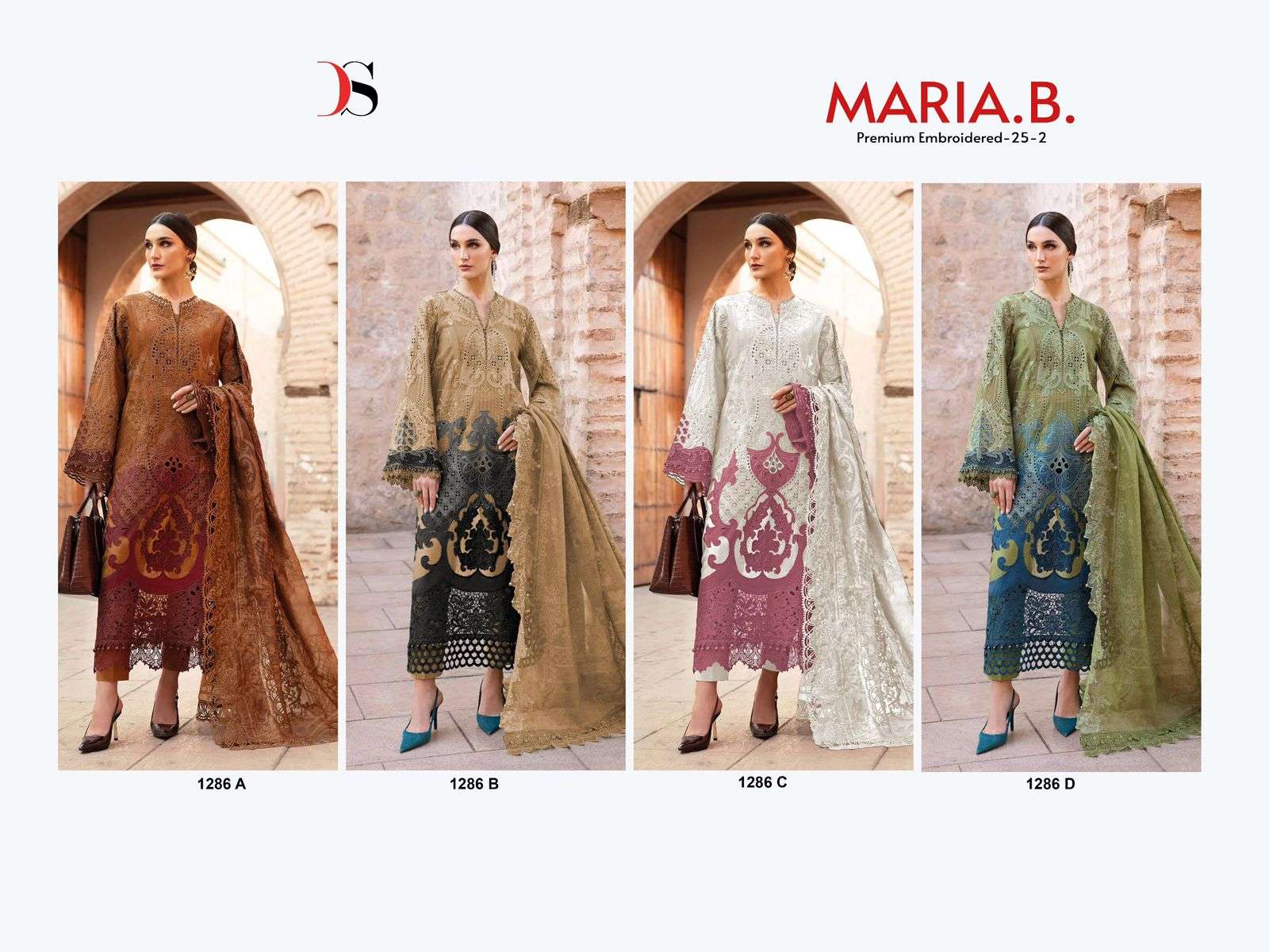 maria b premium embroidered 25-2by deepsy suit colors cotton embroidered pakistani salwar kameez wholesale price surat
