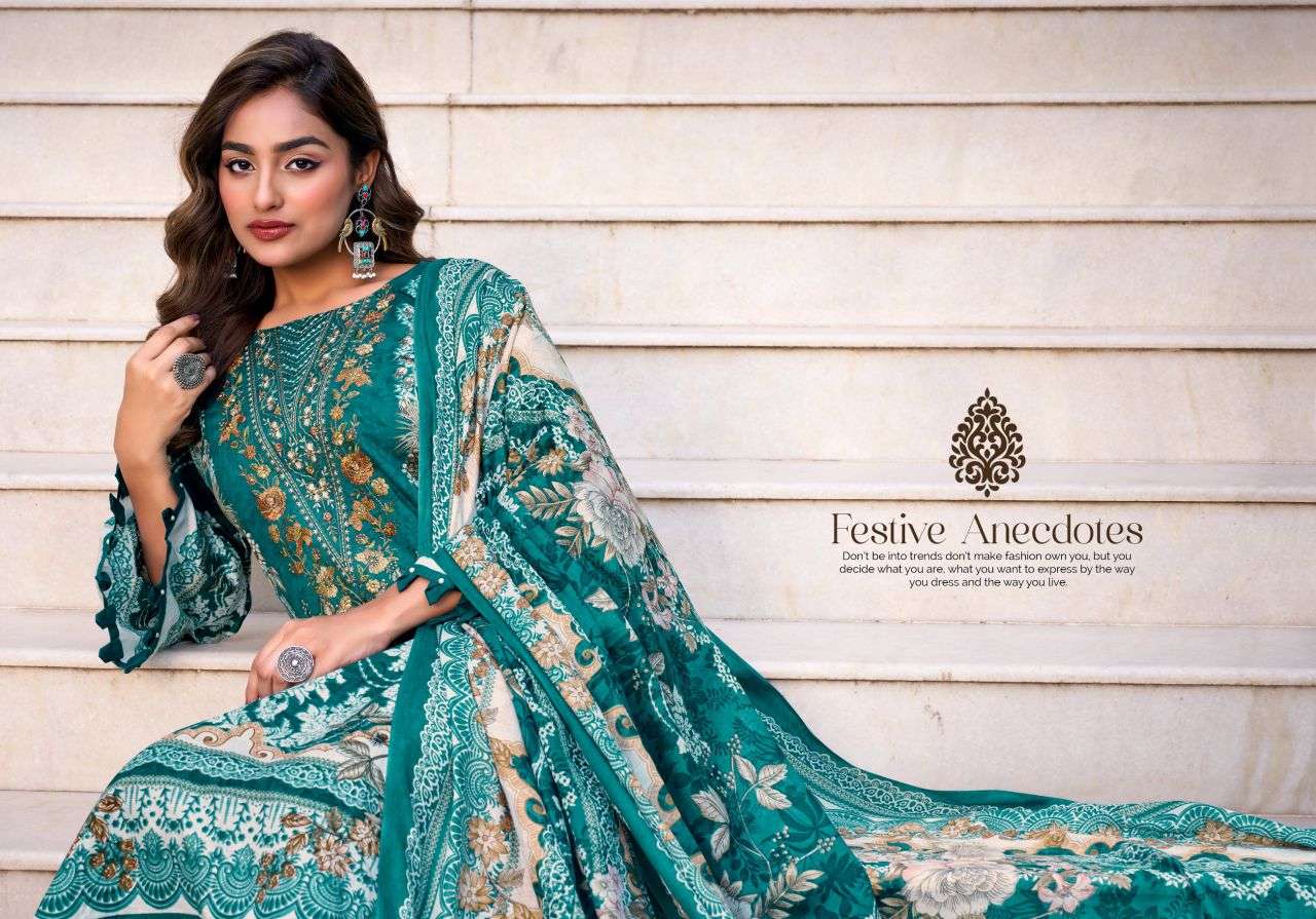  naira vol-117 by belliza designer colors cotton digital print with heavy embroidered salwar kameez wholesale price surat