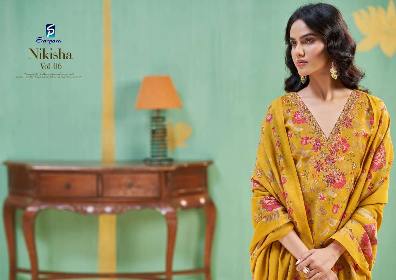 nikisha vol-6 by sargam print 2736 colors fancy digital printed modal muslin salwar kameez wholesale price surat