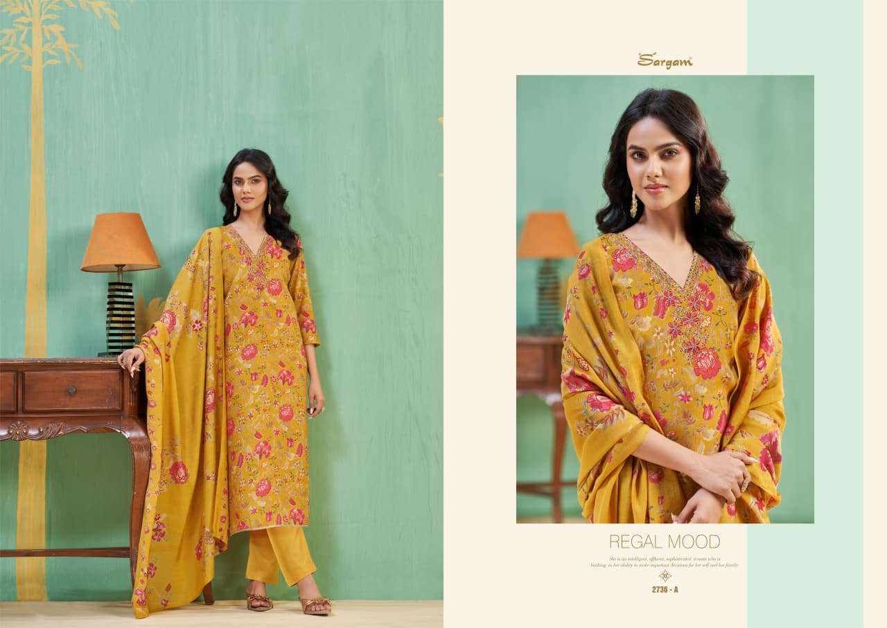 nikisha vol-6 by sargam print 2736 colors fancy digital printed modal muslin salwar kameez wholesale price surat