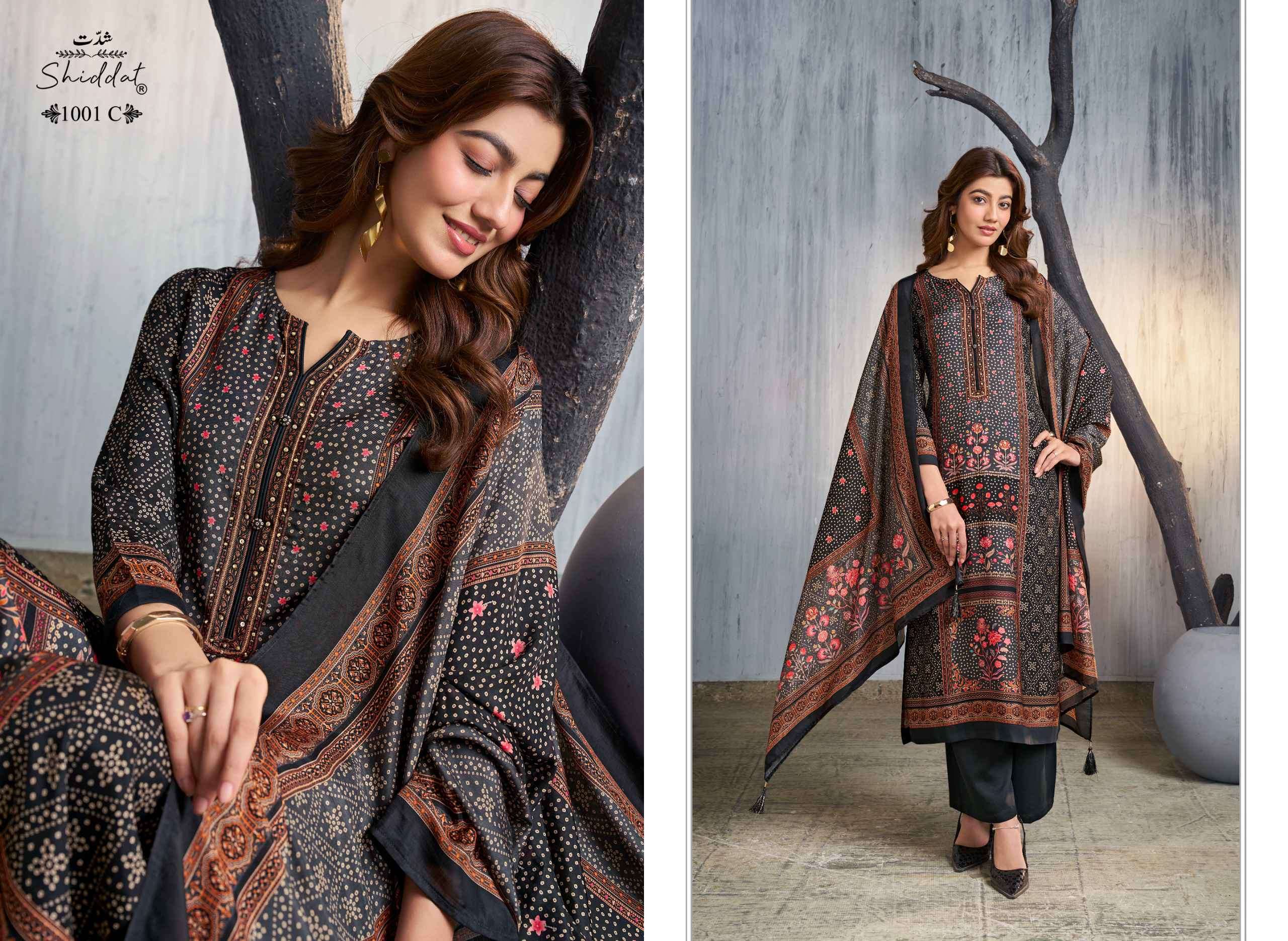 nivara 1001 by shiddat colors muslin with digital printed suit wholesale price surat