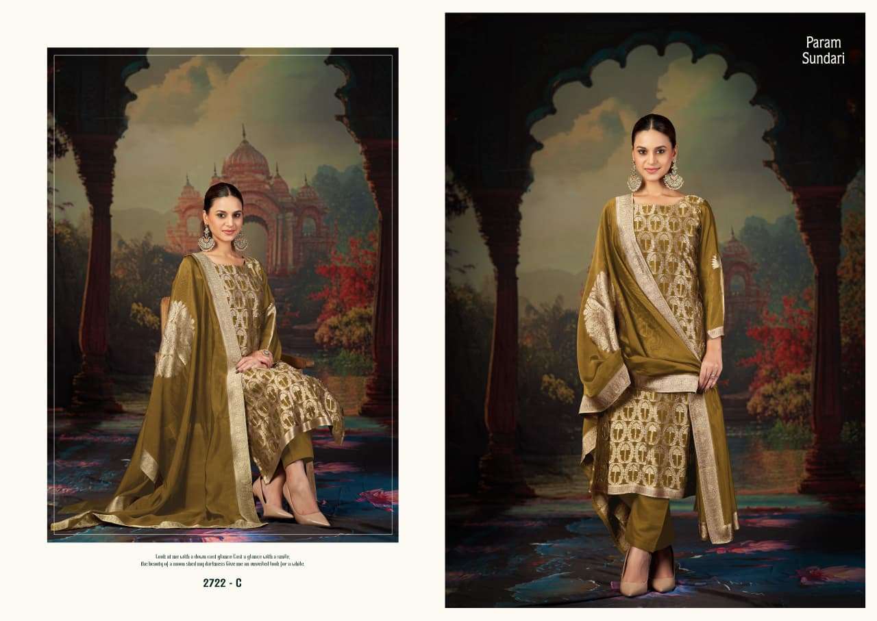 param sunari by sargam prints 2722 colors banglory silk jacquard salwar kameez wholesale price surat