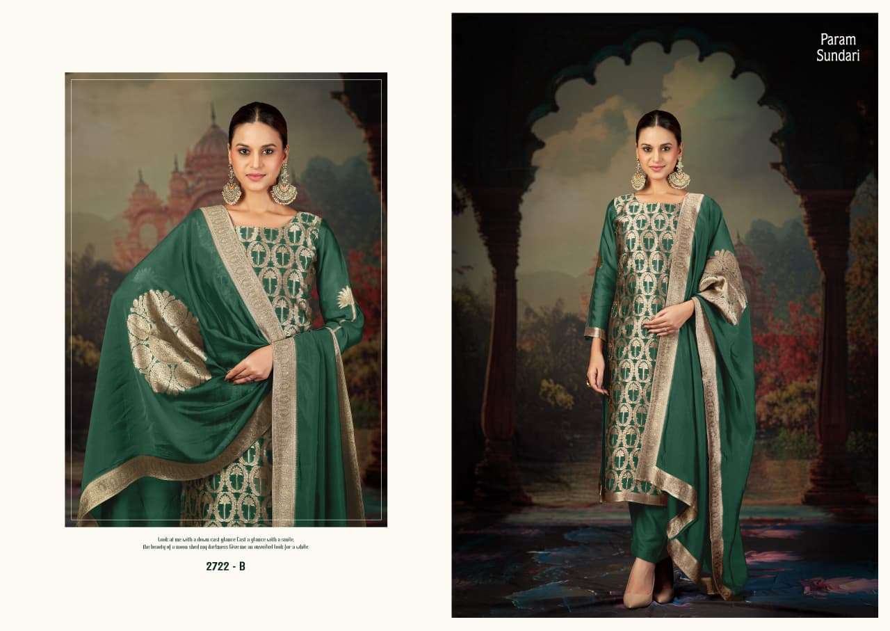 param sunari by sargam prints 2722 colors banglory silk jacquard salwar kameez wholesale price surat