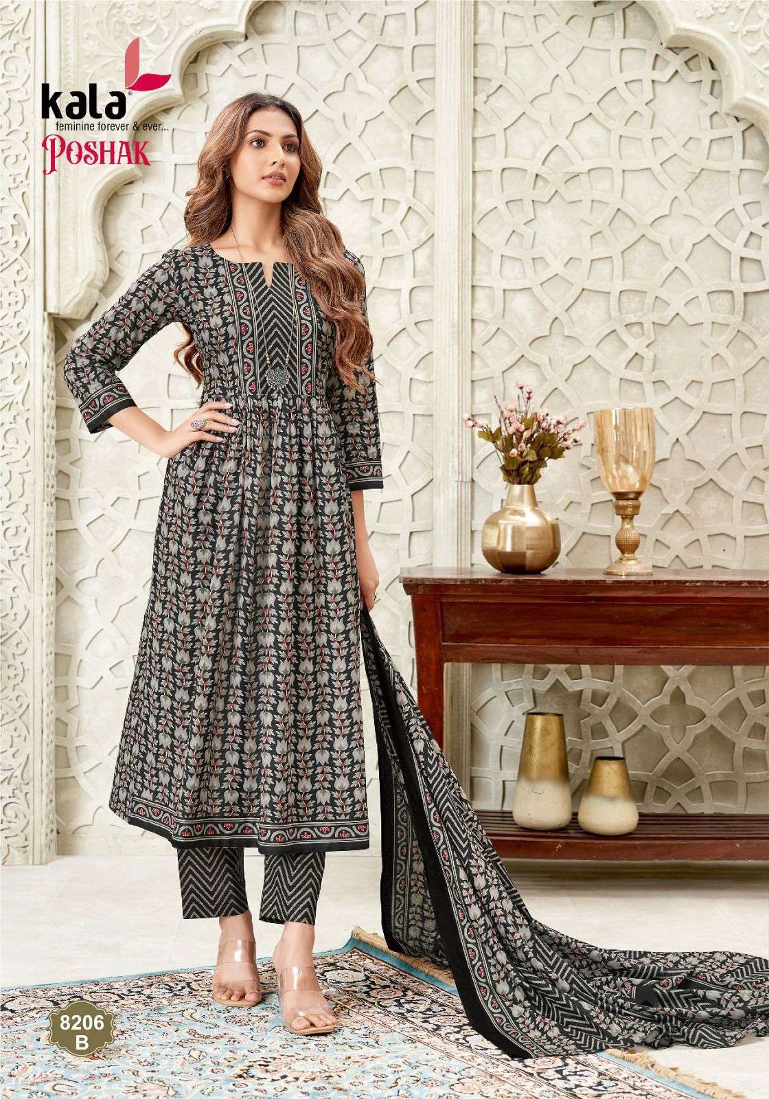 poshak vol-2 by tarika creation colors casual wear cotton salwar suit wholesaler surat