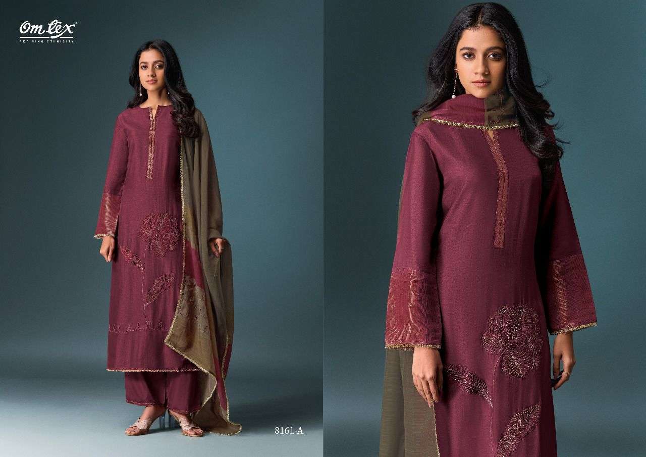 pranaya by omtex 8161 colors handwork with embroidered olivia silk salwar kameez wholesale price surat