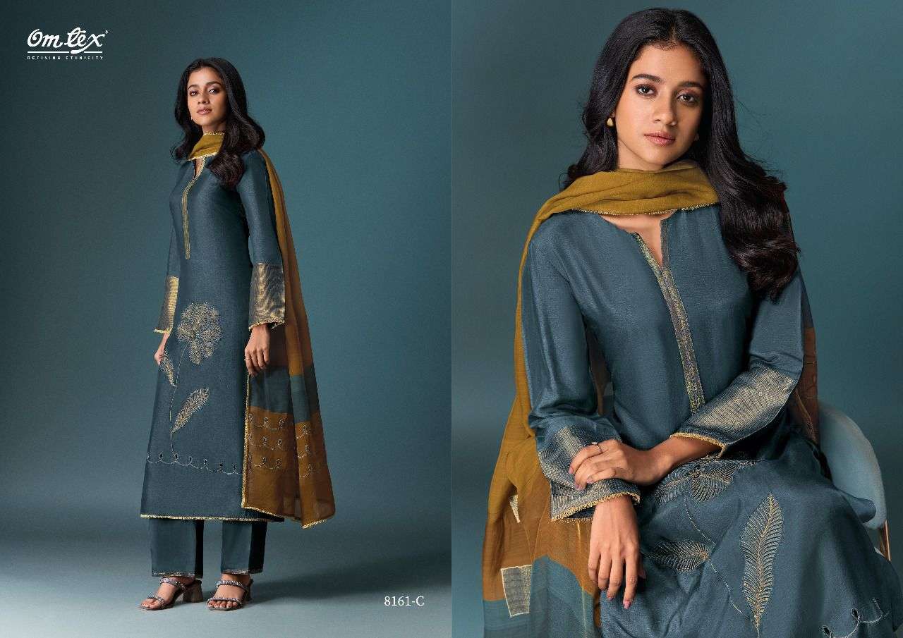 pranaya by omtex 8161 colors handwork with embroidered olivia silk salwar kameez wholesale price surat