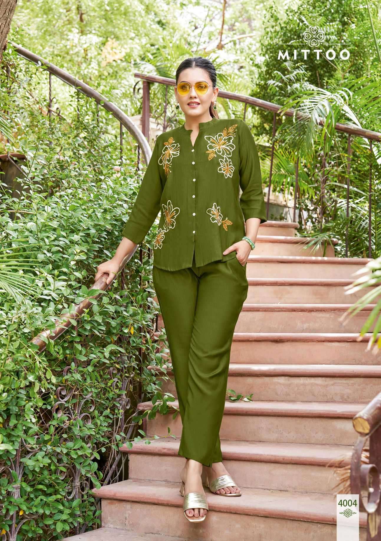 pranjal by mittoo 4001-4006 series viscose weaving readymade cord set wholesale price surat