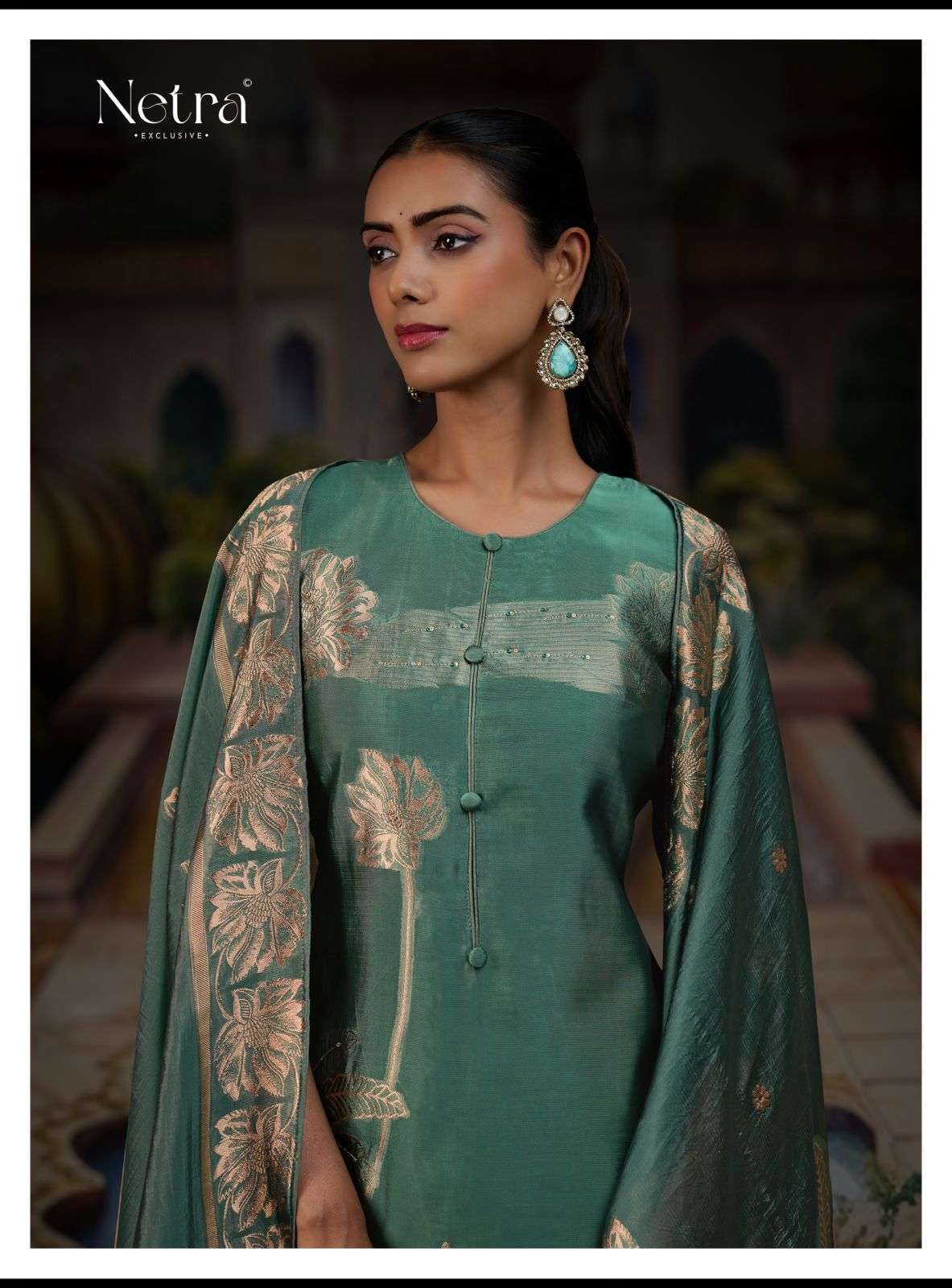 ridha by netra 1024 colors designer party wear viscose silk jacquard suit wholesale price surat