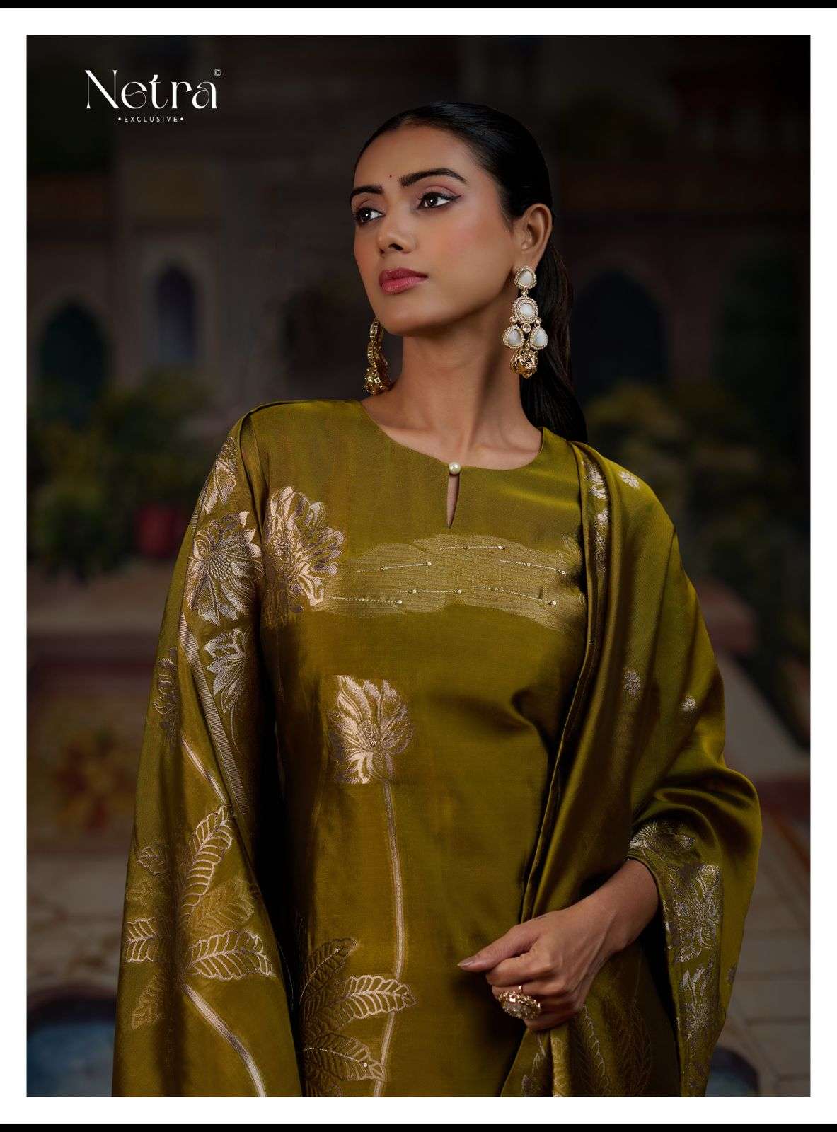 ridha by netra 1024 colors designer party wear viscose silk jacquard suit wholesale price surat