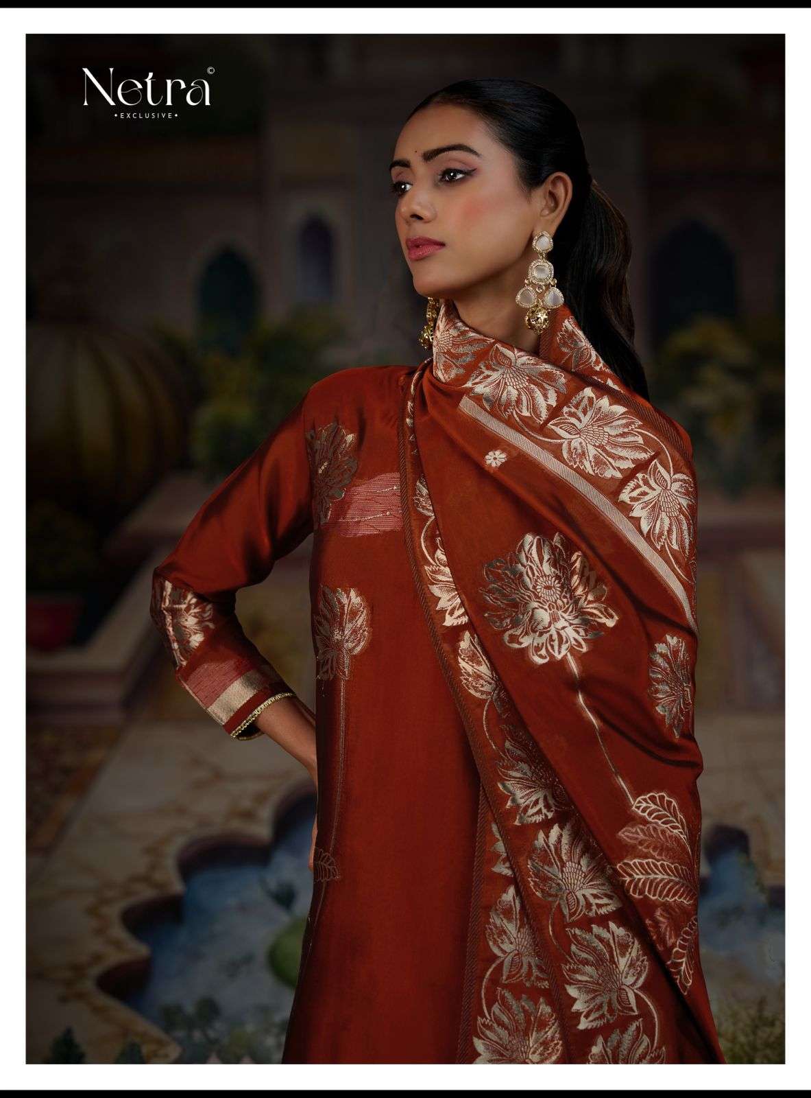 ridha by netra 1024 colors designer party wear viscose silk jacquard suit wholesale price surat